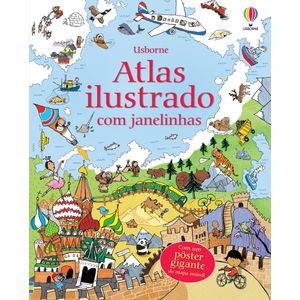 Livro Atlas Ilustrado com janelinhas - Ed Usborne