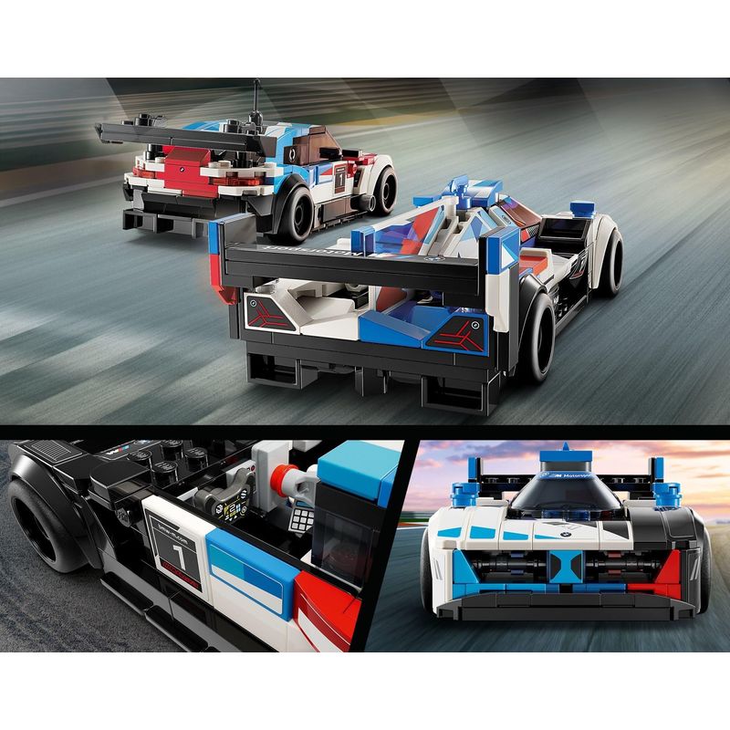Lego-Speed-Champions-Carros-de-Corrida-BMW-M4-GT3-e-BMW-M-Hybrid-V8-676-pecas-673419389105-5